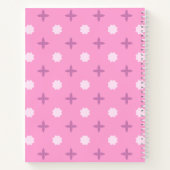 Roze Ster Bloemblad Stippenpatroon Notitieboek (Achterkant)