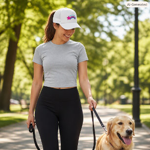 Roze Ster en Regenboog Mooie Pasteltinten Trucker Pet