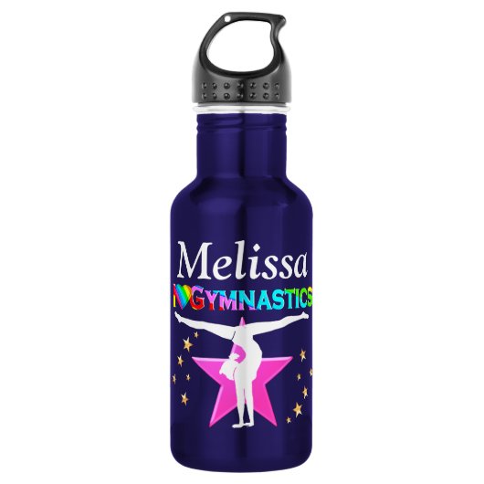 ROZE STER GEPERSONALISEERDE GYMNAST WATERFLES WATERFLES (Voorkant)