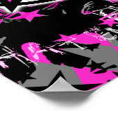 Roze ster grafisch poster (Hoek)