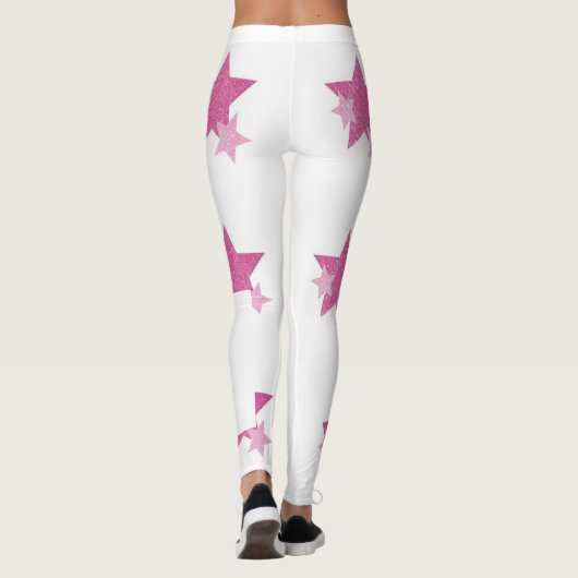 Roze ster leggings (Achterkant)