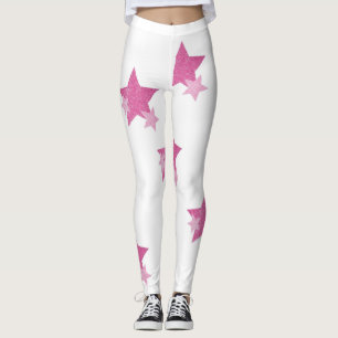 Roze ster leggings
