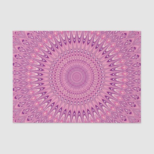 Roze ster mandala tissuepapier (Voorkant)