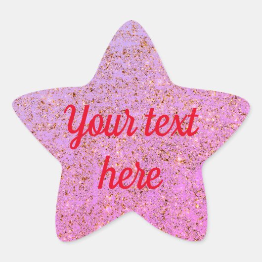 Roze Ster Sticker (Voorkant)