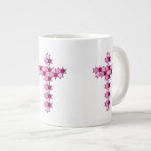 Roze ster van David Cross Optical Illusion Jumbo Mok (Voorkant rechts)