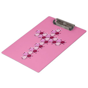 Roze ster van David Cross Optical Illusion Klembord