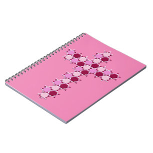 Roze ster van David Cross Optical Illusion Notitieboek
