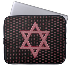 Roze ster van David Seamless Laptop Sleeve