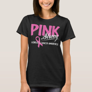 Roze sterk voor borstkanker Roze ribbo T-shirt
