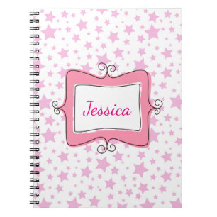 Roze sterren Doodle Lijst Notitieboek
