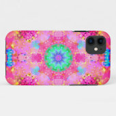 Roze sterren en bubelen Fractal Patroon Case-Mate iPhone Case (Achterkant (horizontaal))