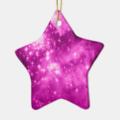 Roze sterren keramisch ornament (Links)
