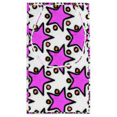 Roze sterren klein cadeauzakje (Achterkant)