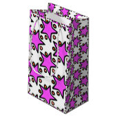 Roze sterren klein cadeauzakje (Achterkant Gekanteld)