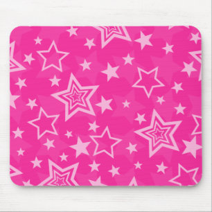 Roze sterren Mousepad Muismat