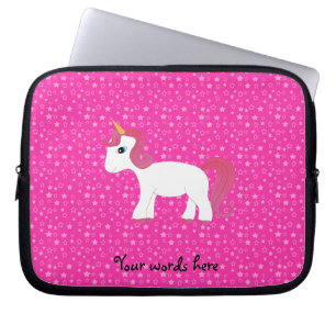Roze sterren van Unicorn Laptop Sleeve