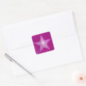 Roze stersticker, vierkant vierkante sticker (Envelop)