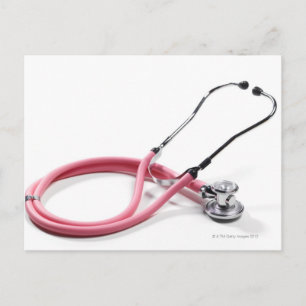 Roze Stethoscoop Briefkaart