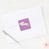 Roze sticker paardenmeester (Envelop)