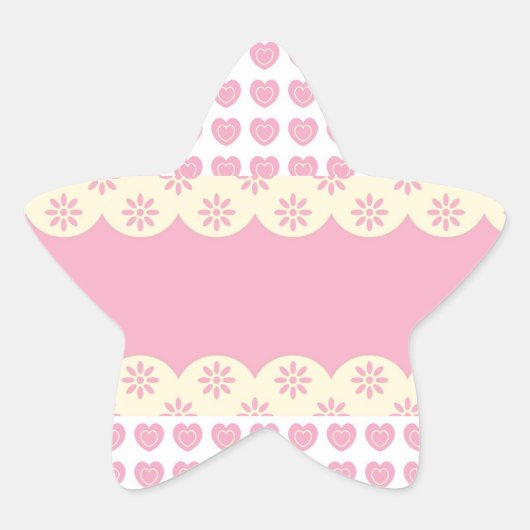 Roze Sticker van de Eyelet Star (Voorkant)