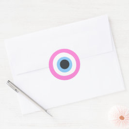roze stickers met het boze oog 