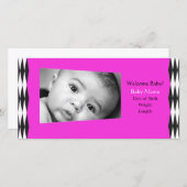 Roze stijl aankondiging (Voorkant / Achterkant)