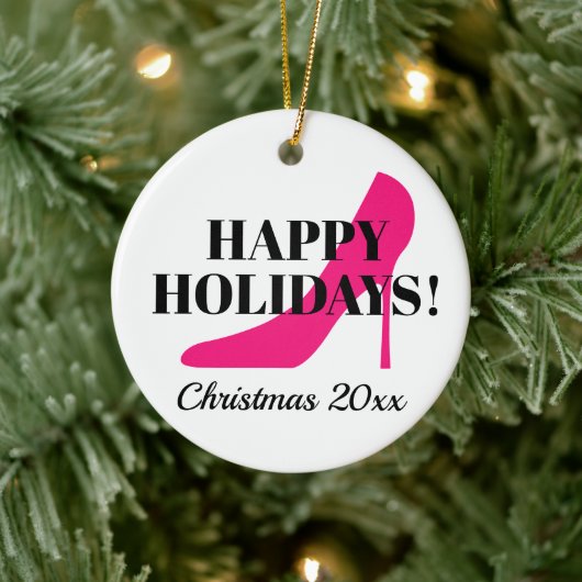 Roze stiletto kerstboom ornament cadeau (Boom)