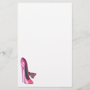 Roze Stiletto schetst kunst Briefpapier