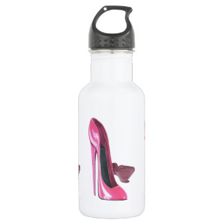 Roze Stiletto schetst kunst Waterfles