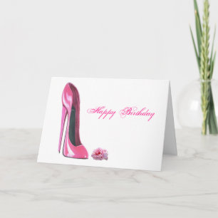Roze Stiletto Schoen en Roos Kaart