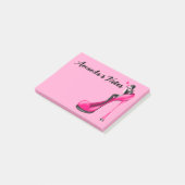 Roze Stiletto Schoen Mode Diva Notities Post-it® Notes (Schuin)