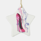 Roze Stiletto shoe art Ornament (Rechts)