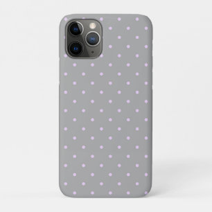 Roze Stip Grijs Achtergrond Elegante Stippen Gesti iPhone 11 Pro Hoesje