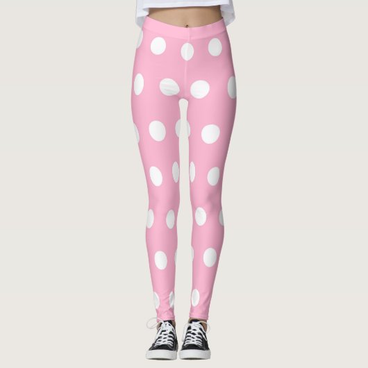 Roze Stip Leggings (Voorkant)