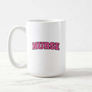 Roze Stip Verpleegster Typografie Koffiemok
