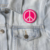 Roze Stip Vrede Ronde Button 5,7 Cm (In situ)