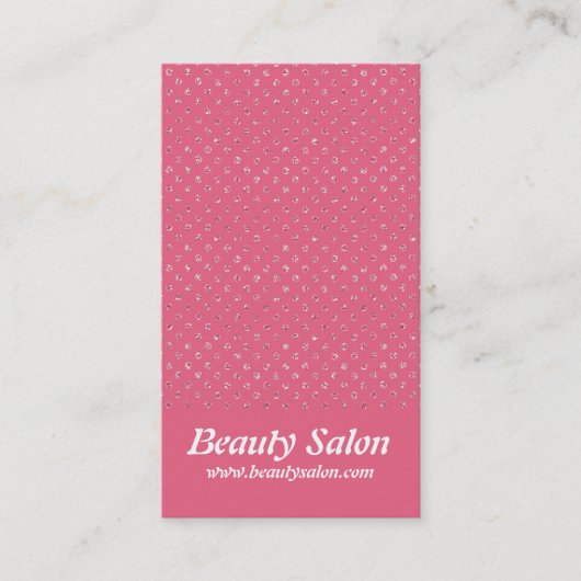 Roze Stippen 1  Visitekaartjes (Voorkant)