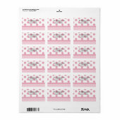 Roze Stippen Adres Etiket (Full Sheet)
