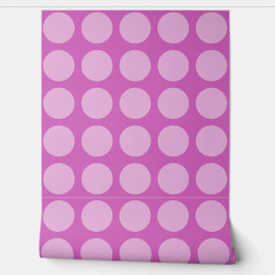 Roze stippen behang