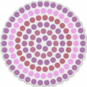 Roze Stippen Cirkel Sticker (Voorkant)