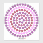 Roze Stippen Cirkel Sticker (Vel)
