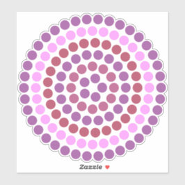 Roze Stippen Cirkel Sticker