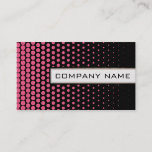 Roze Stippen Elegant Modern Black Visitekaartje