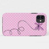 Roze Stippen en Daisy Case-Mate iPhone Case (Achterkant (horizontaal))