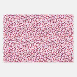 Roze Stippen en Geruit Patroon Gift Wrap Design Inpakpapier Vel