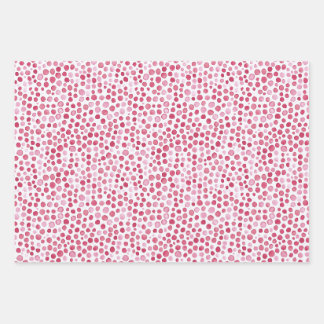 Roze Stippen en Geruite Patroon Cadeaupapier Ontwe