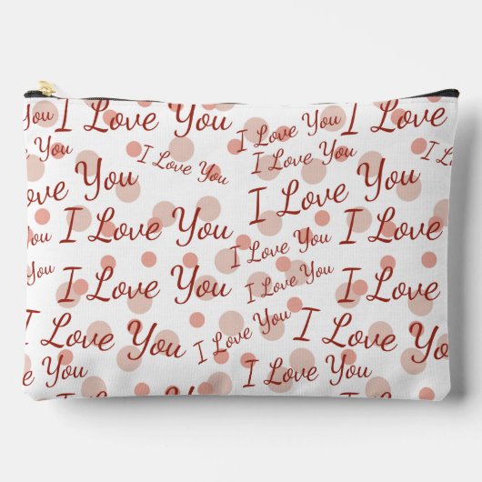 Roze Stippen Ik Hou Van Jou Etui (Voorkant)