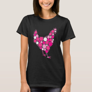 Roze Stippen Kip Internationale Stippen Dag T-shirt