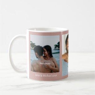 Roze Stippen Koppel Foto Roze Hartjes Mok