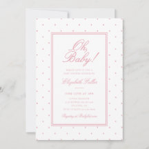 Roze Stippen Meisje Baby Shower